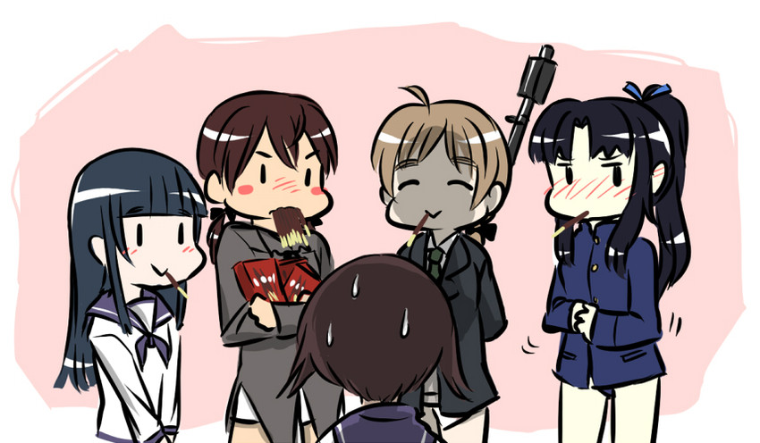 miyafuji yoshika, gertrud barkhorn, lynette bishop, hattori shizuka, and yamakawa michiko (world witches series and 1 more) drawn by mukiki