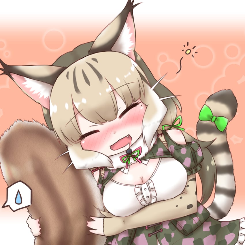 siberian chipmunk and jungle cat (kemono friends and 1 more) drawn by mabuta_(mbt)