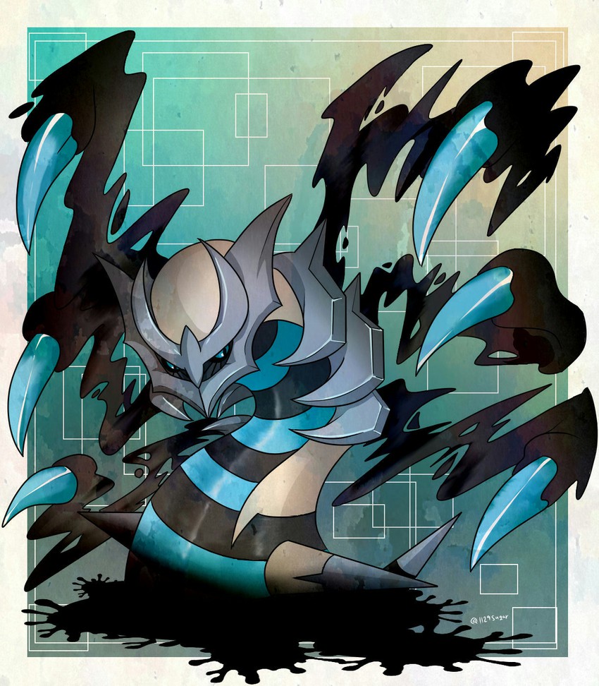 giratina (pokemon and 1 more) drawn by shuga_(mhwii)