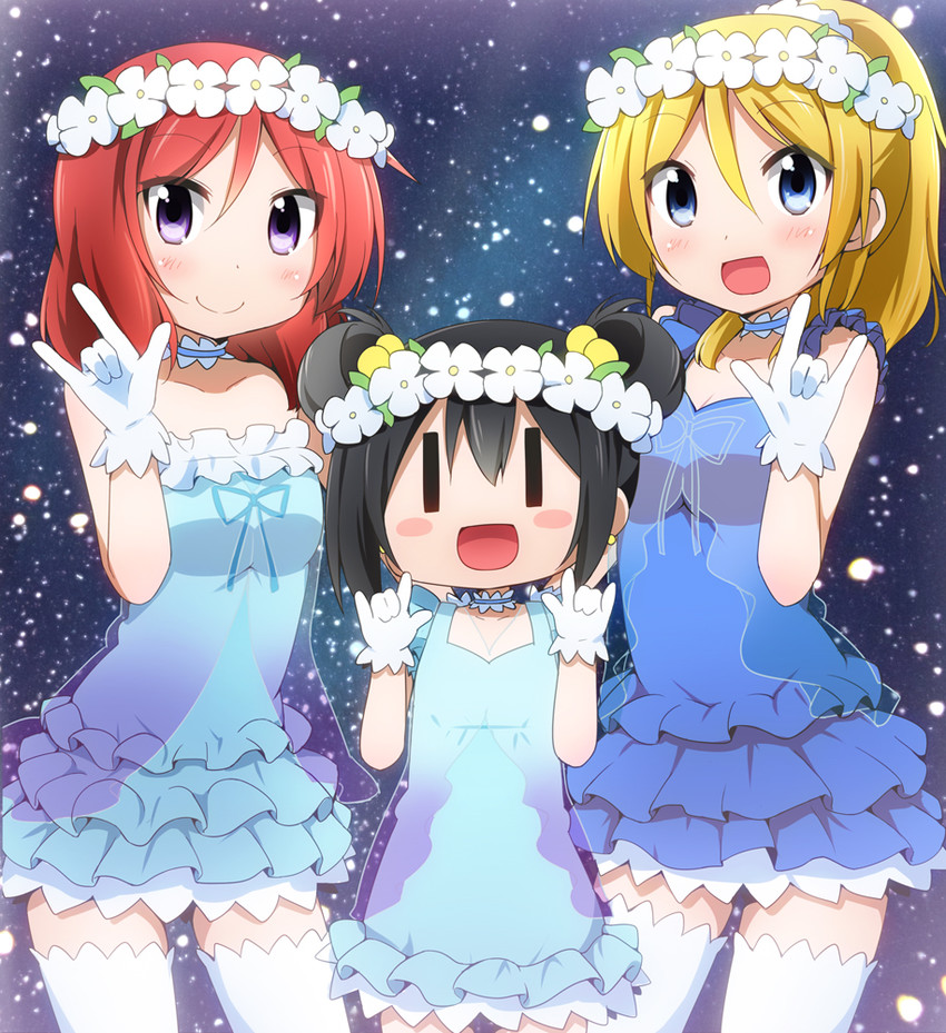 nishikino maki, yazawa nico, and ayase eli (love live! and 1 more) drawn by miyako_hito