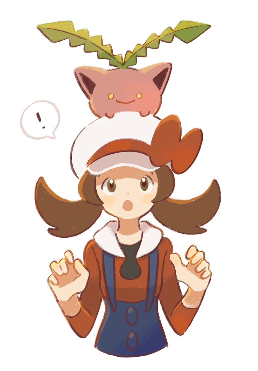 lyra and hoppip (pokemon and 1 more) drawn by toe_miyama