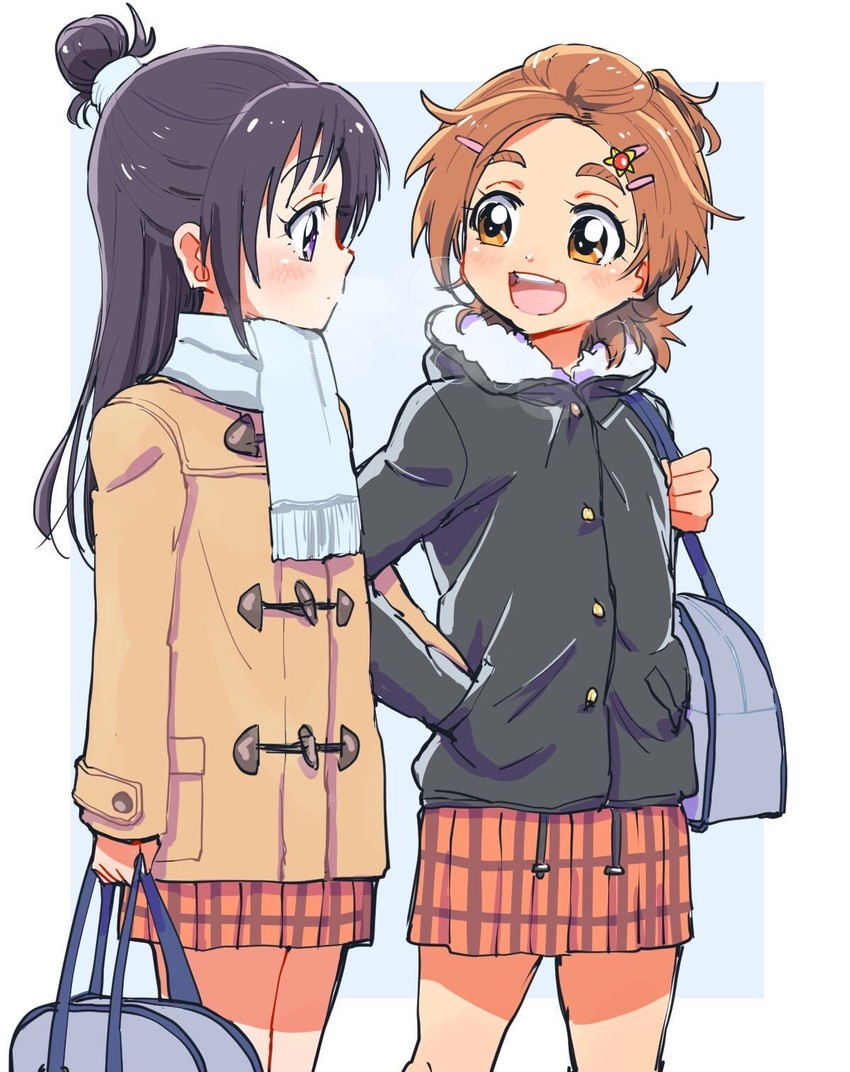 hyuuga saki and mishou mai (precure and 1 more) drawn by azuma_yukihiko