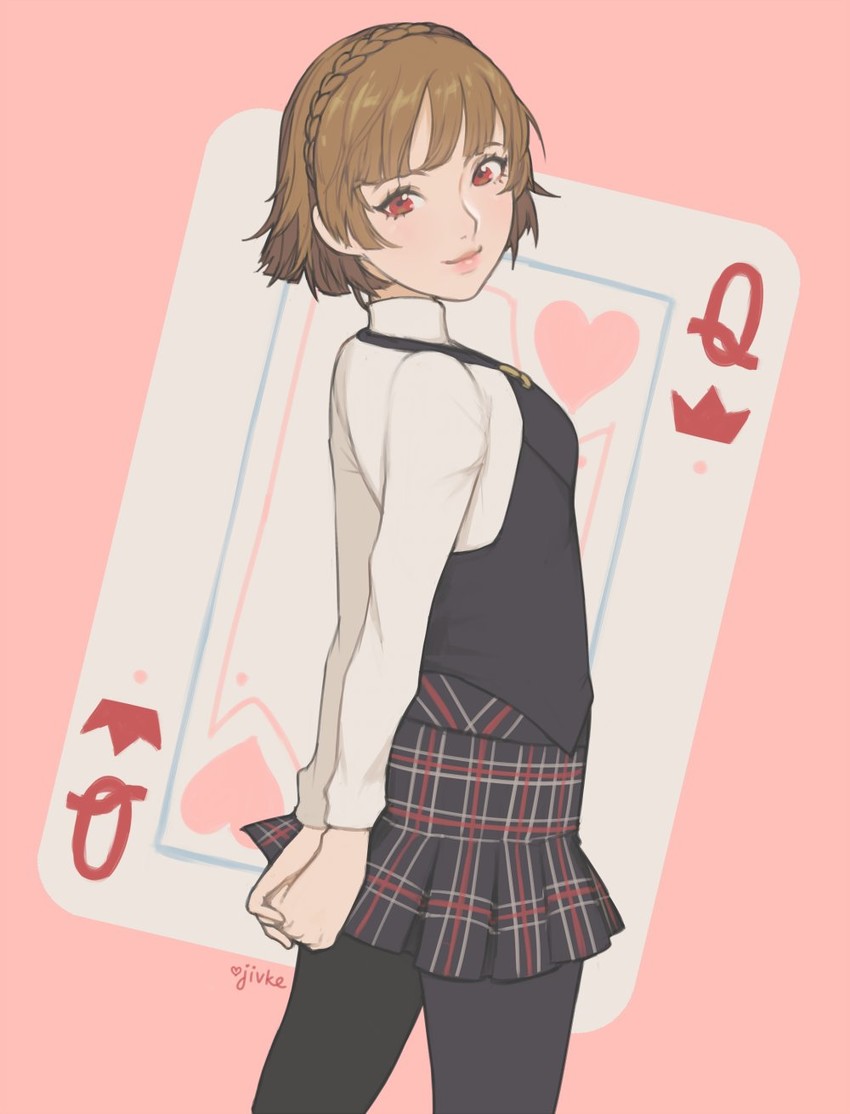niijima makoto (persona and 1 more) drawn by jivke