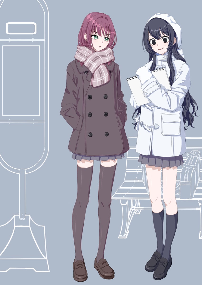 zetsubouda meru and saiki himeka (kimi no koto ga dai dai dai dai daisuki na 100-nin no kanojo) drawn by tomohiro_(tomohiro_r36aby)