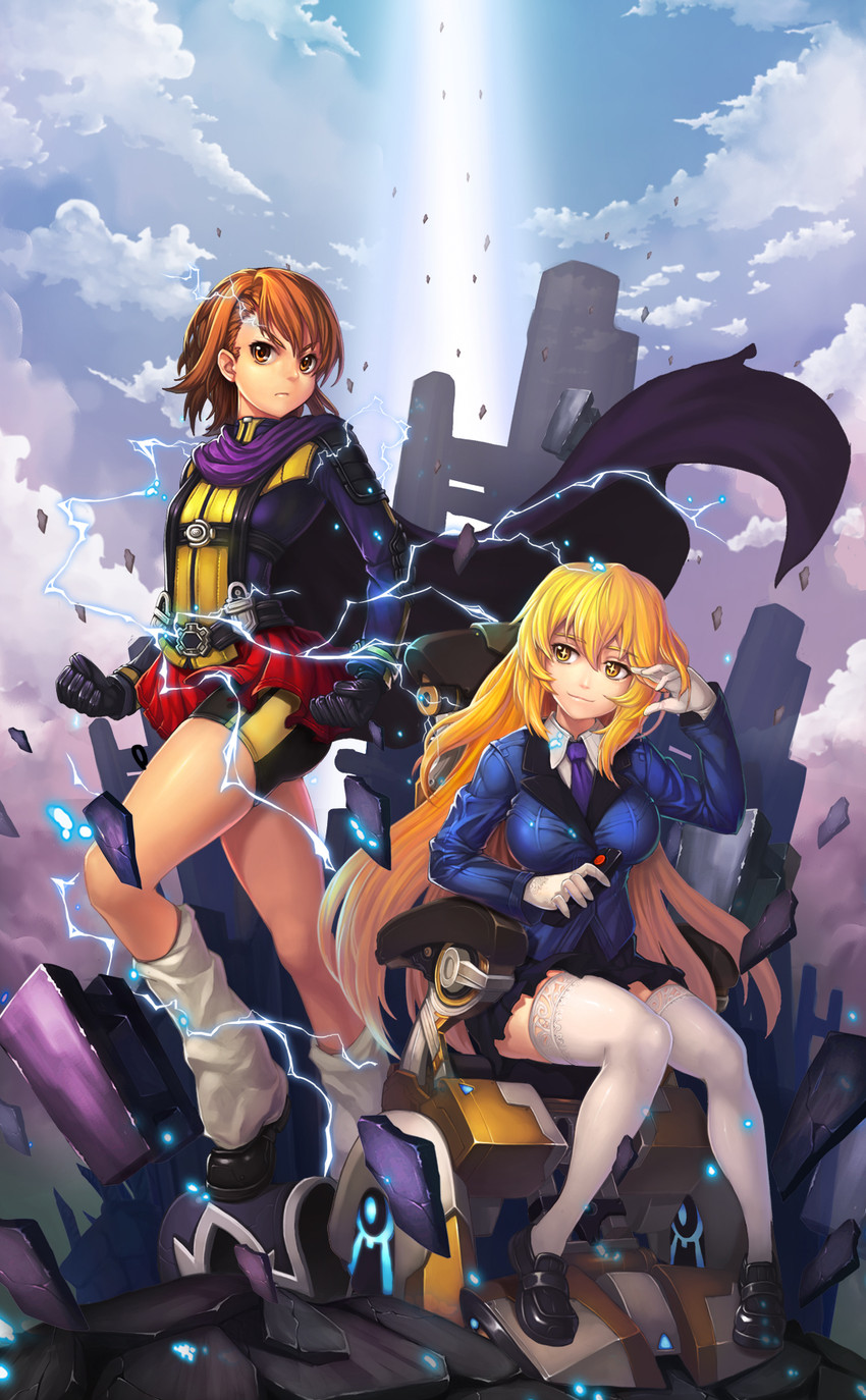 misaka mikoto, shokuhou misaki, magneto, and charles xavier (toaru majutsu no index and 5 more) drawn by jak