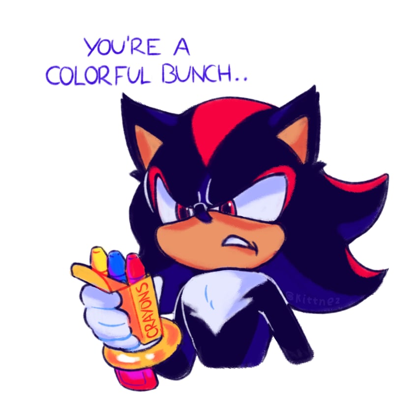 shadow the hedgehog (sonic and 1 more) drawn by kittnez