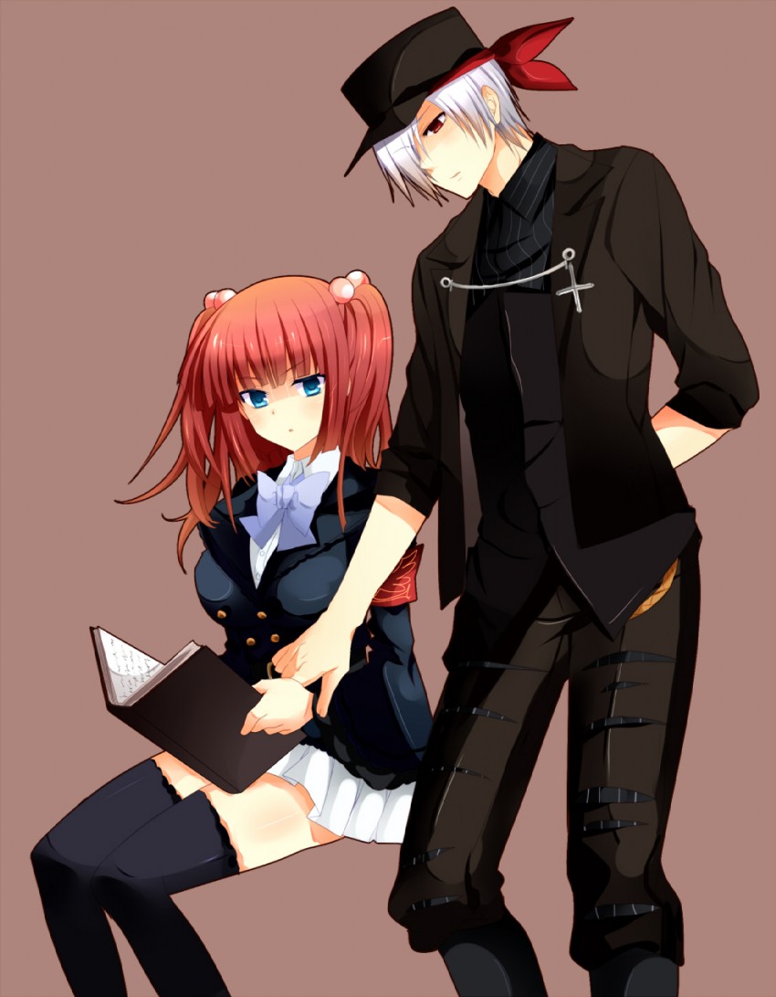 ushiromiya ange and amakusa juuza (umineko no naku koro ni) drawn by kinatsu_souju