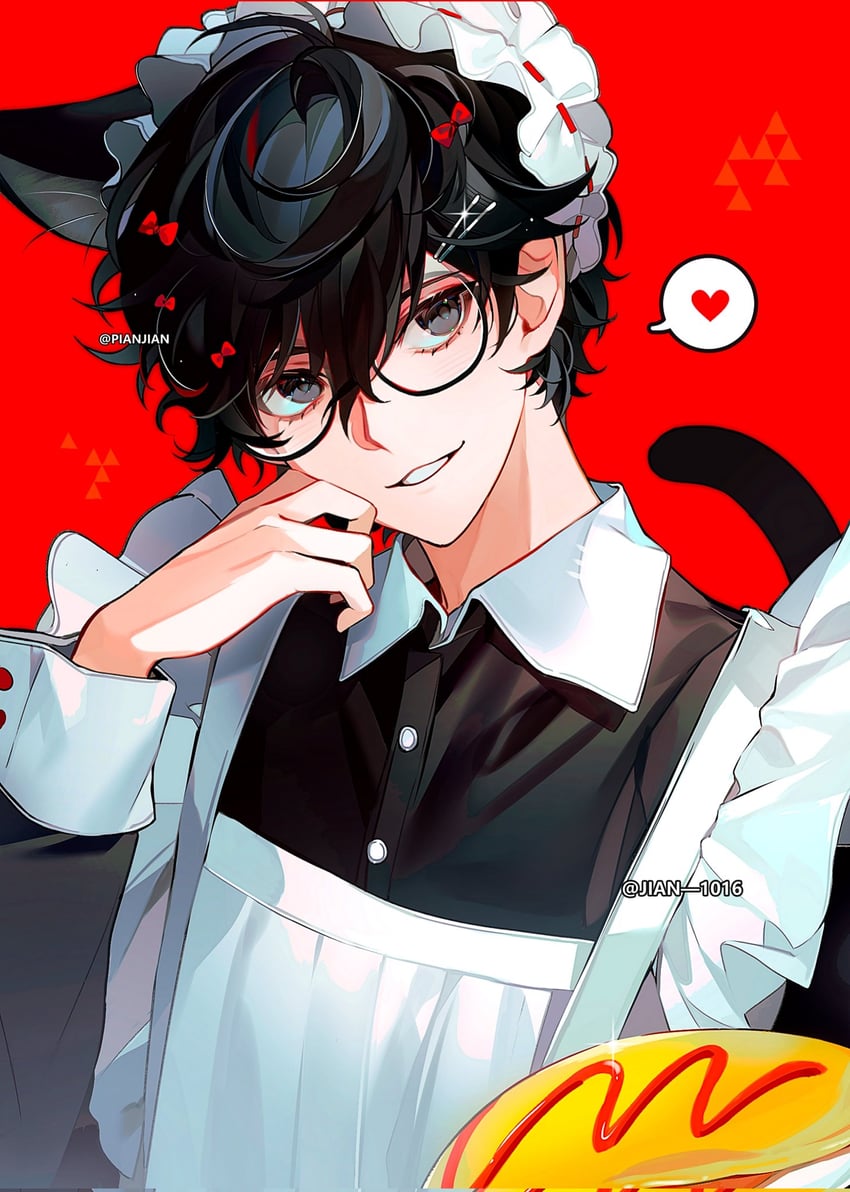 amamiya ren (persona and 1 more) drawn by pianjian