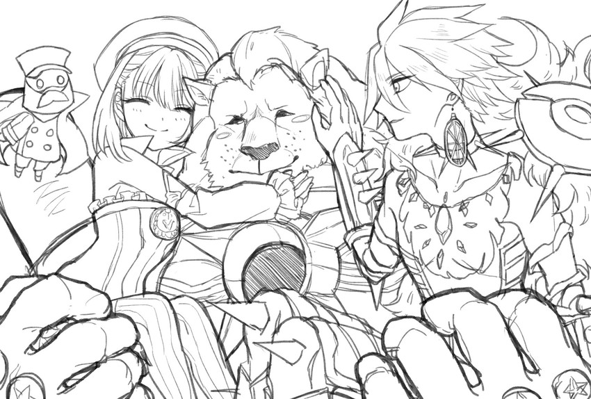 helena blavatsky, karna, thomas edison, and colonel olcott (fate and 2 more) drawn by kurony_so