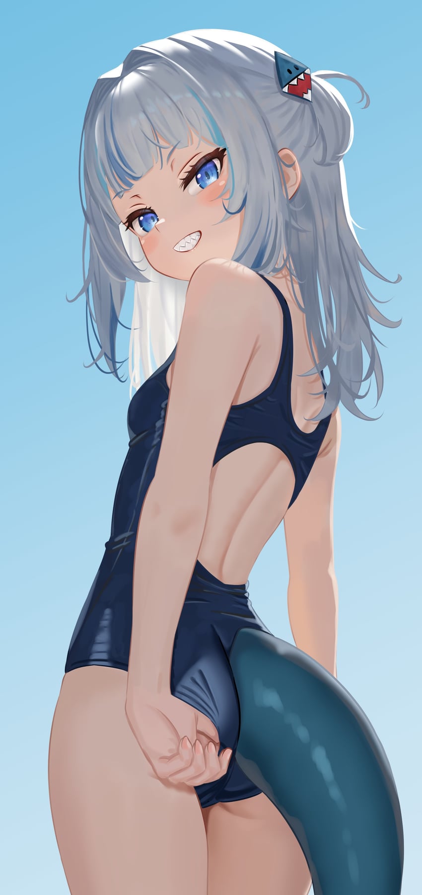 gawr gura (hololive and 1 more) drawn by maverick_(mvk022)