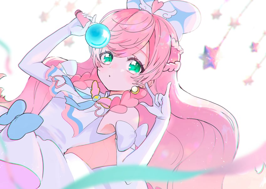 nijigaoka mashiro and cure prism (precure and 1 more) drawn by nashiki_(mmmike081829)