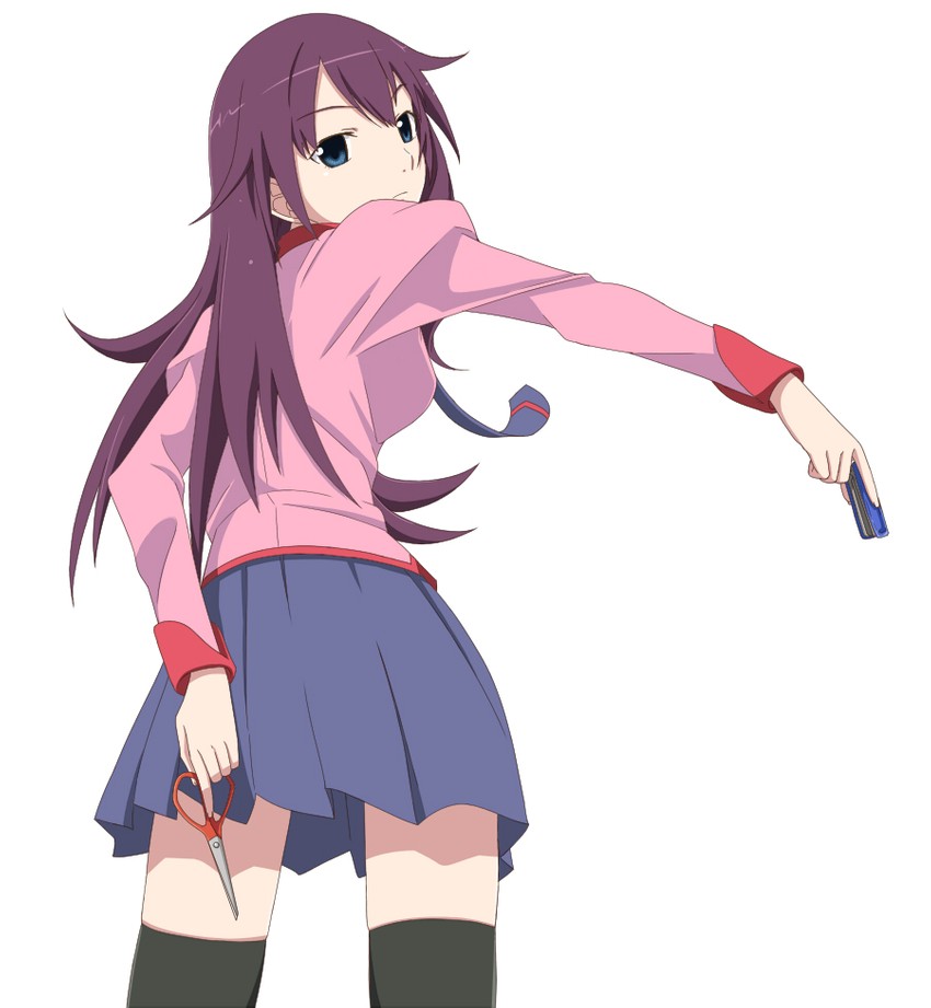 senjougahara hitagi (monogatari and 1 more) drawn by yoshida_keiji