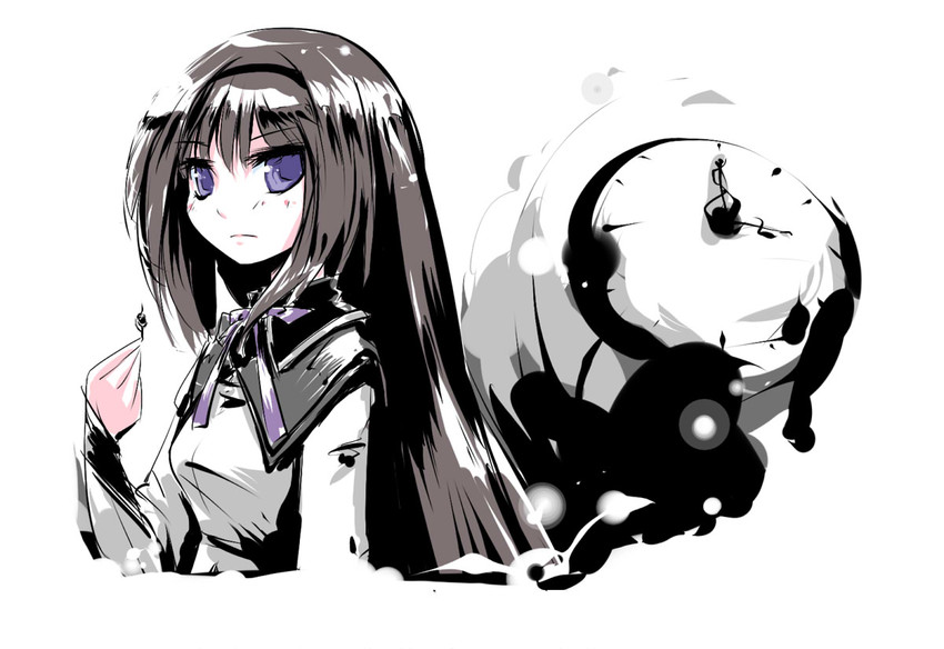 akemi homura (mahou shoujo madoka magica) drawn by nyoron_(fudegatana)