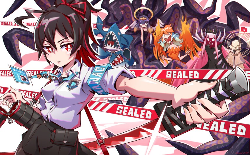 gawr gura, mori calliope, ninomae ina'nis, takanashi kiara, watson amelia, and 5 more (hololive and 1 more) drawn by james_choo