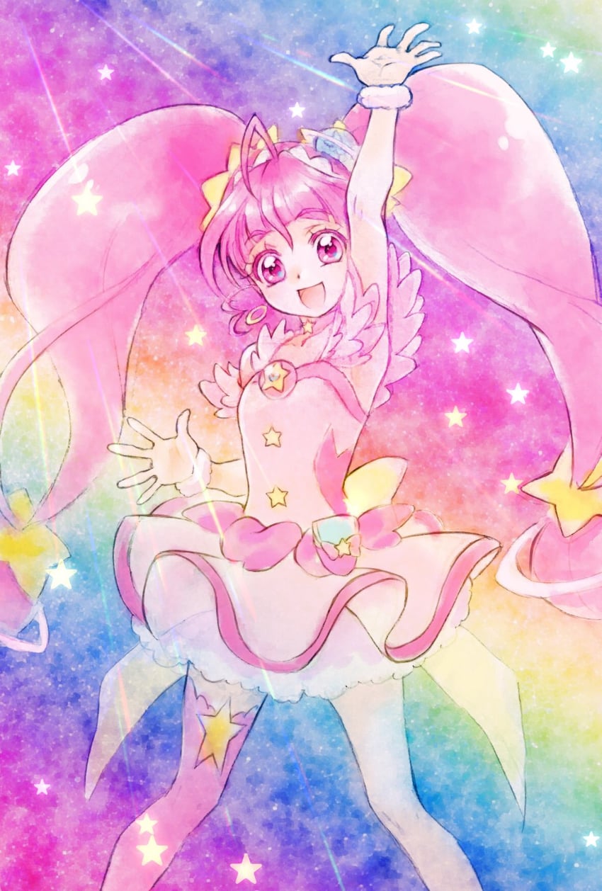 hoshina hikaru and cure star (precure and 1 more) drawn by aizen_(syoshiyuki)