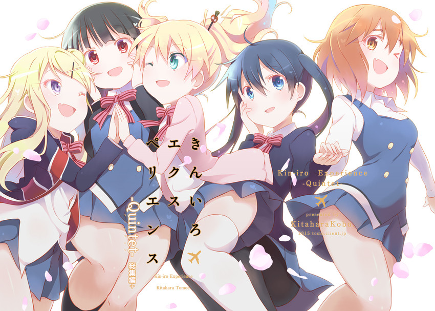 kujou karen, alice cartelet, komichi aya, oomiya shinobu, and inokuma youko (kin-iro mosaic) drawn by kitahara_tomoe_(kitahara_koubou)