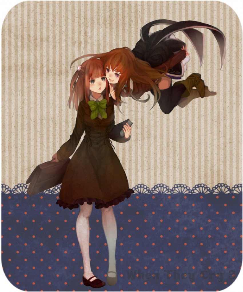 ushiromiya ange and mammon (umineko no naku koro ni and 1 more) drawn by pekoo_(pekota)