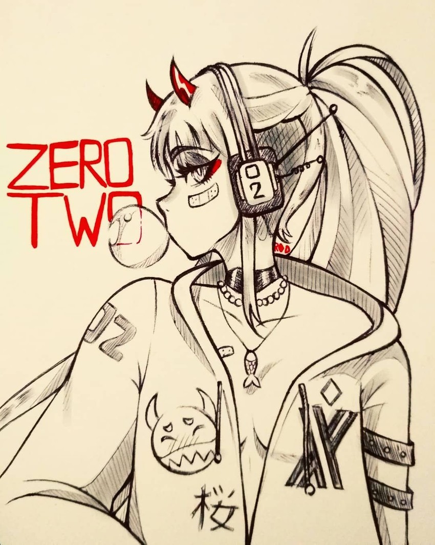 zero two (darling in the franxx) drawn by red.diam0nd
