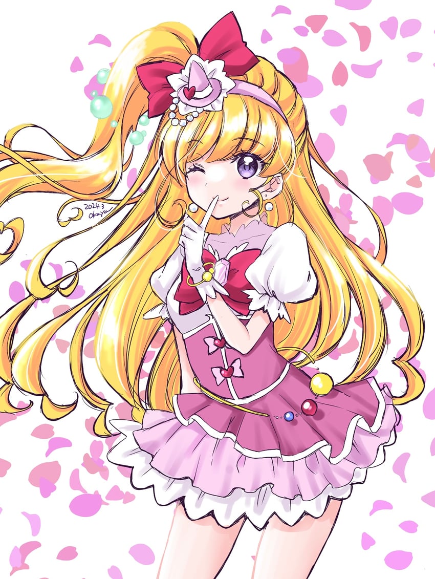 cure miracle (precure and 1 more) drawn by okayashi