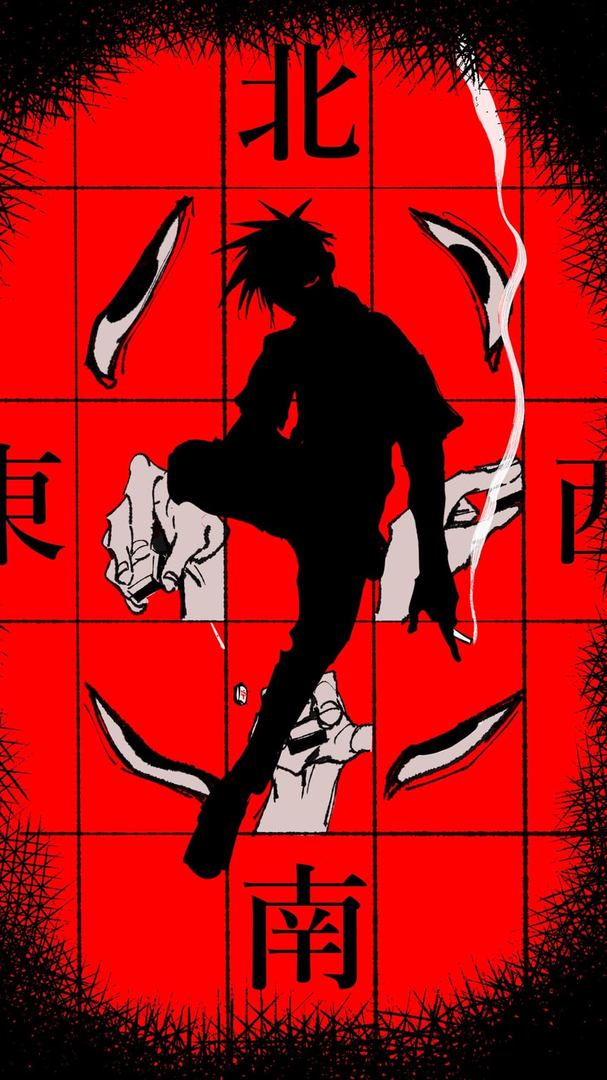 akagi shigeru (fukumoto mahjong and 1 more) drawn by dora_(dorrra05)
