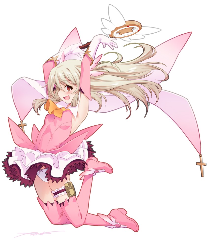 illyasviel von einzbern, prisma illya, and magical ruby (fate and 1 more) drawn by kazuma_muramasa