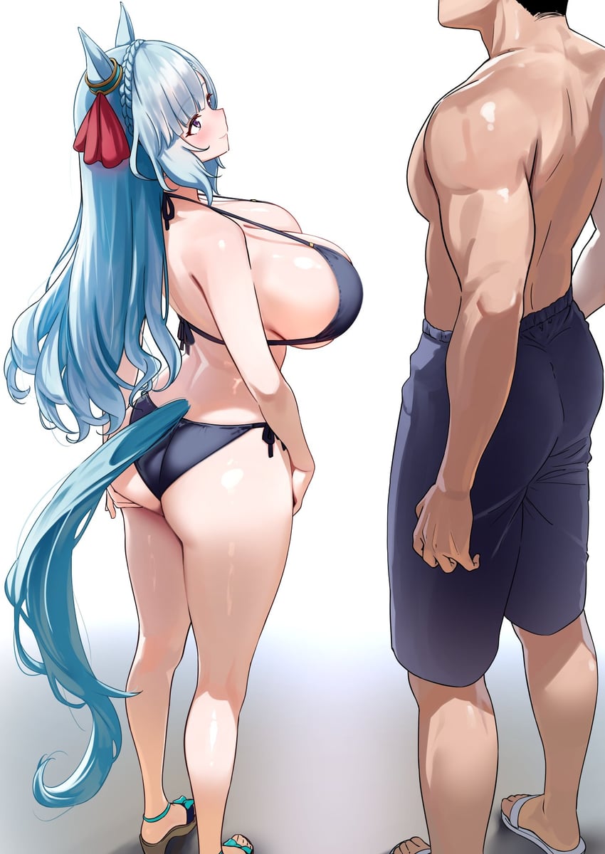 trainer and mejiro ardan (umamusume) drawn by herohero_(higashi_no_dou)