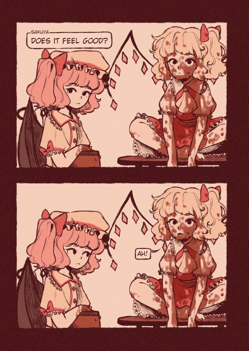 remilia scarlet and flandre scarlet (touhou) drawn by pixie_(milkywaypixies)