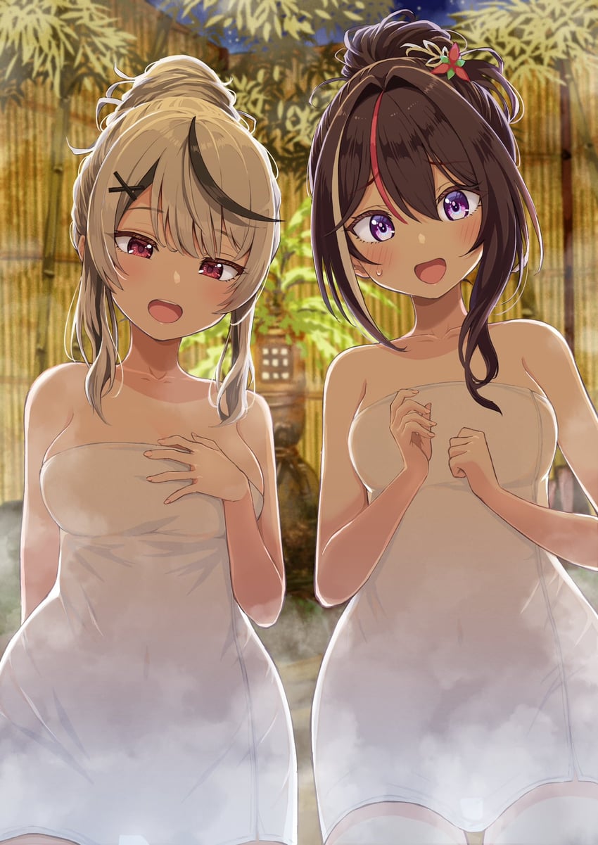 sakamata chloe and azki (hololive) drawn by @-you_(you_2023_8_16)