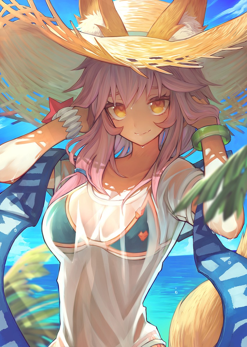 tamamo and tamamo no mae (fate and 1 more) drawn by teko
