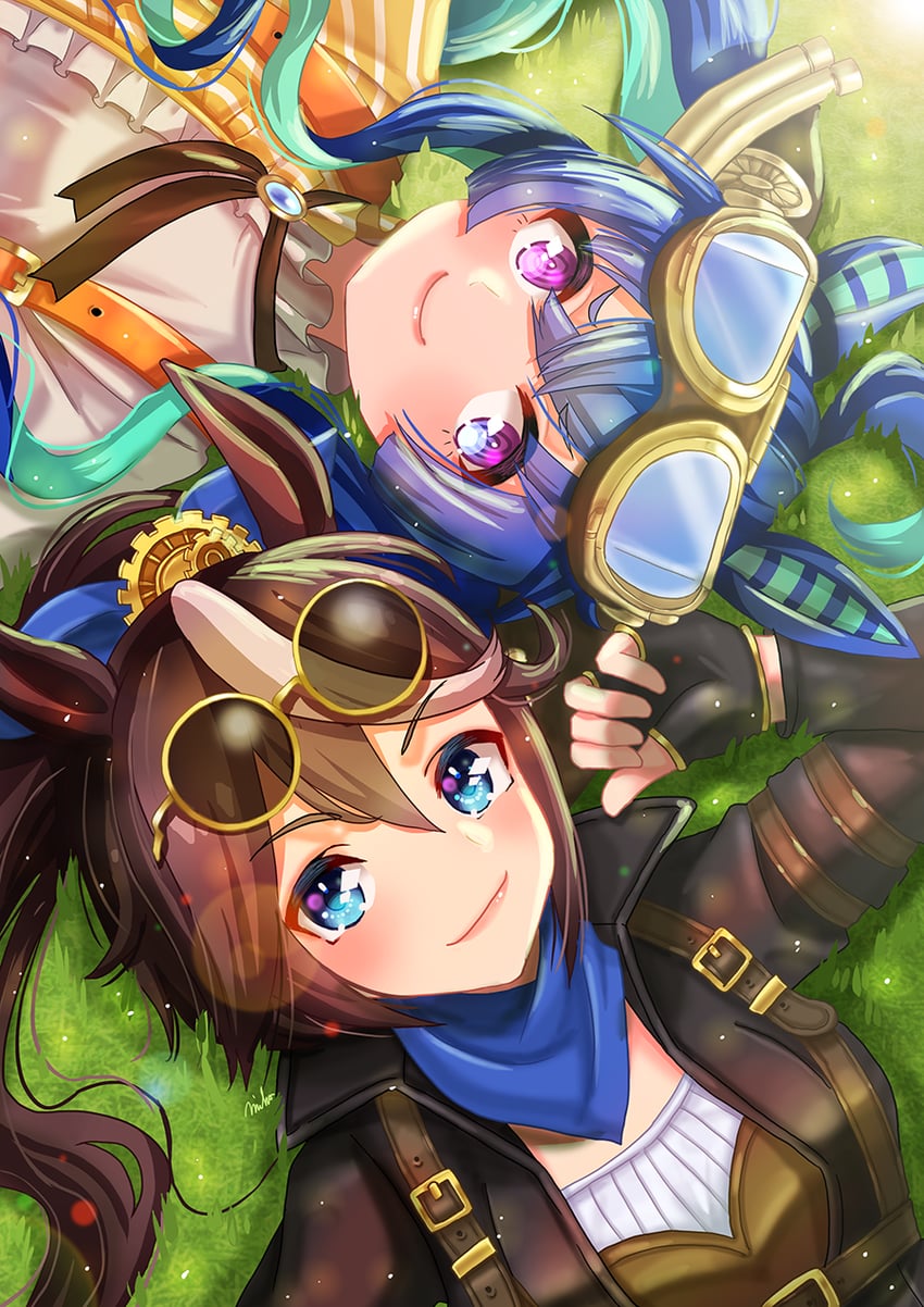 tokai teio and twin turbo (umamusume) drawn by otono_(bkt4b)