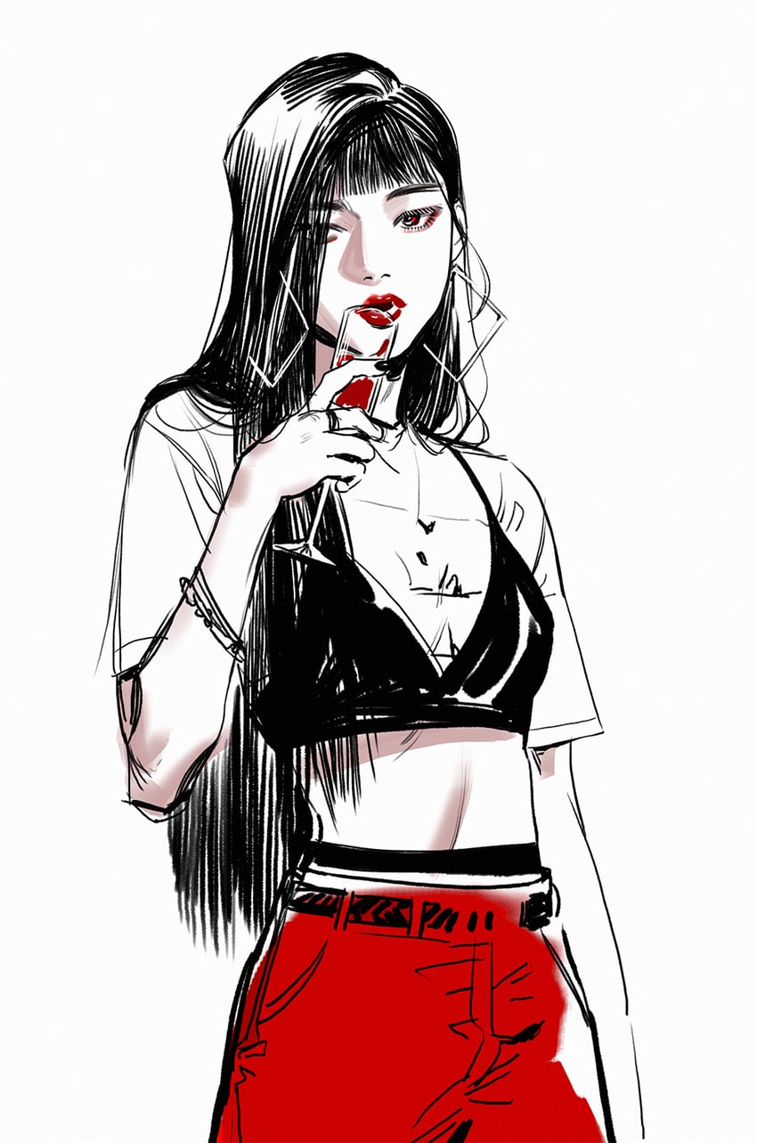 seulgi (real life and 1 more) drawn by ngop