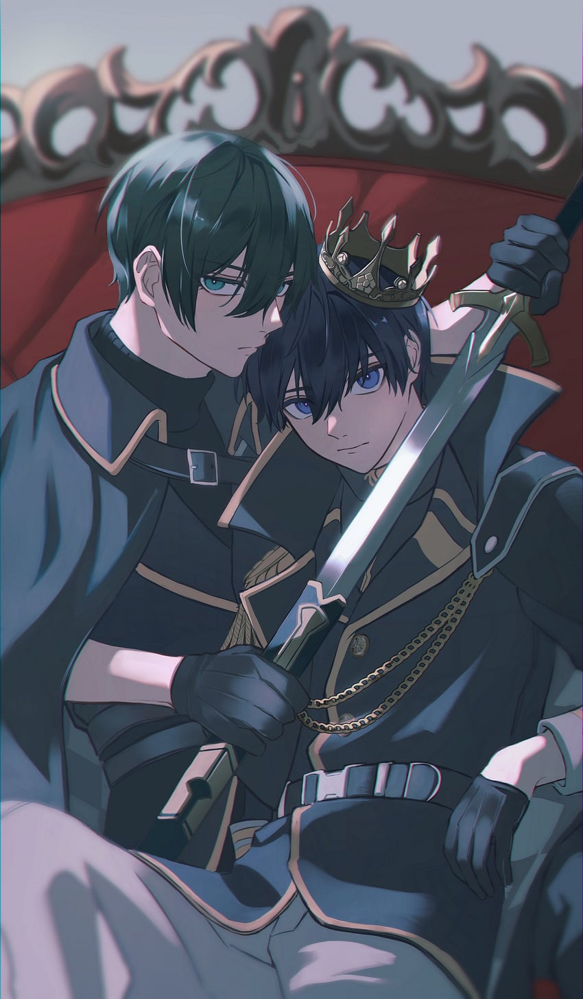 isagi yoichi and itoshi rin (blue lock) drawn by ant_(an_netsu)