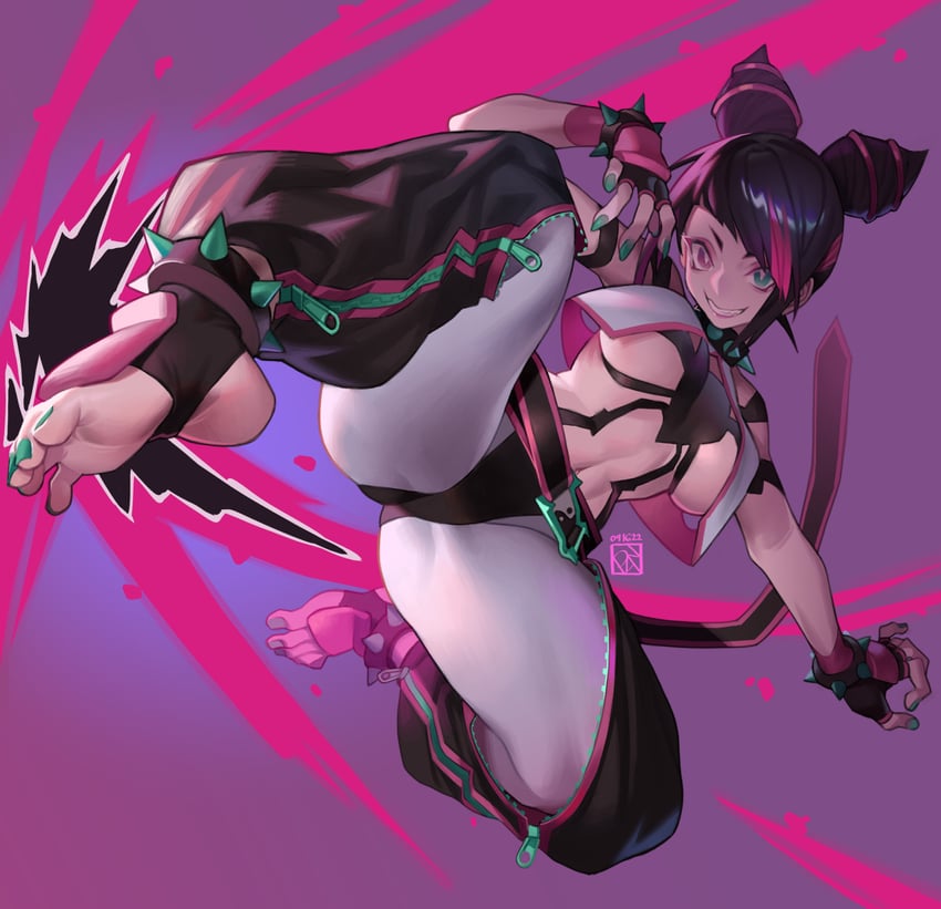 han juri (street fighter and 1 more) drawn by poch4n
