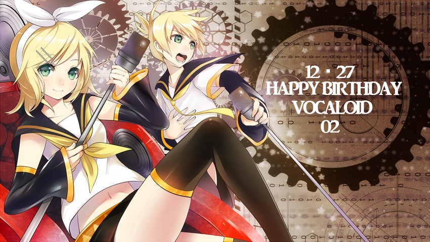 kagamine rin and kagamine len (vocaloid) drawn by tate_(donnguriumai)