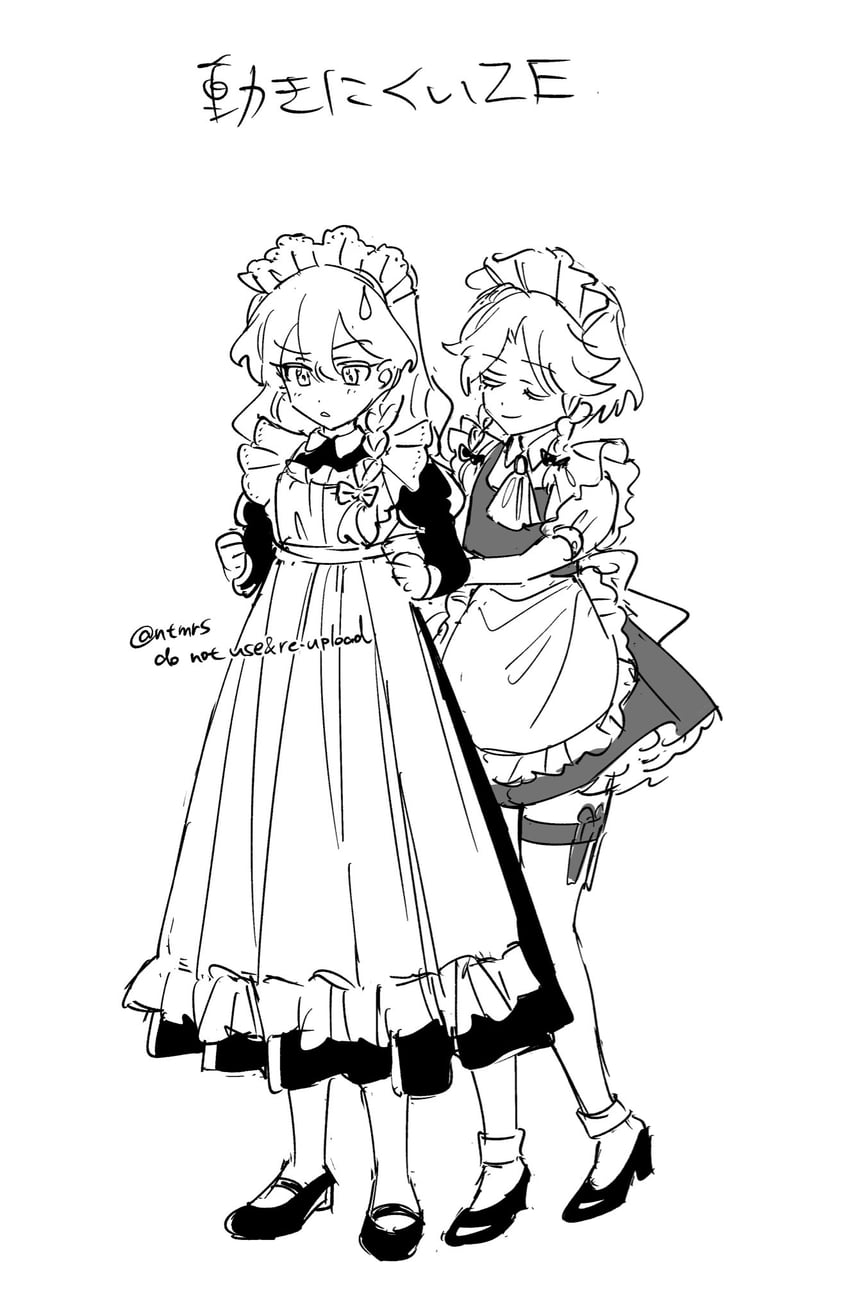 kirisame marisa and izayoi sakuya (touhou) drawn by natsume_(menthol)