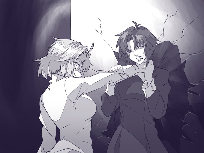 arcueid brunestud and ciel (tsukihime and 1 more) drawn by buskhusker