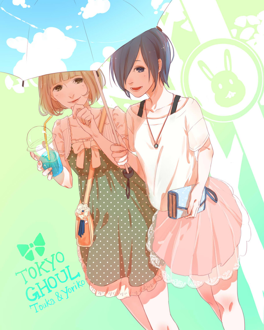 kirishima touka and kosaka yoriko (tokyo ghoul) drawn by ppportia