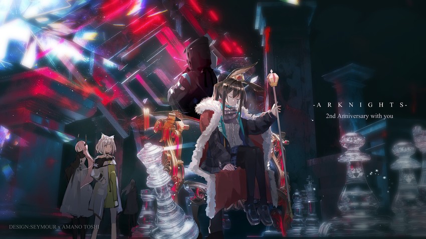 doctor, amiya, kal'tsit, theresa, and priestess (arknights) drawn by amano_toshi