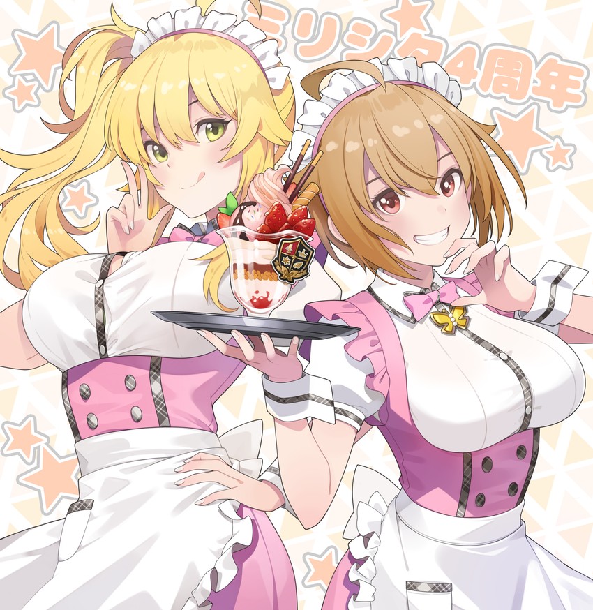 hoshii miki and ibuki tsubasa (idolmaster and 2 more) drawn by machi_(machi333)