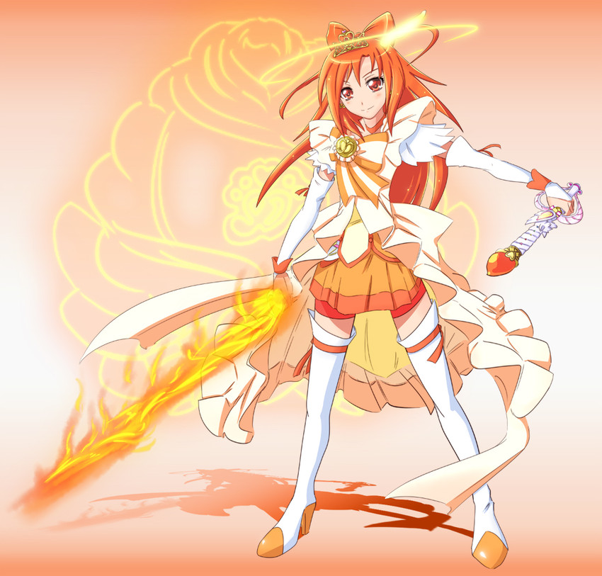 hino akane and cure sunny (precure and 1 more) drawn by gudon_(iukhzl)
