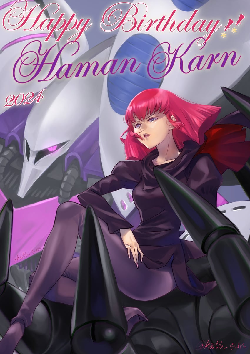 haman karn and qubeley (gundam and 2 more) drawn by katt_sun