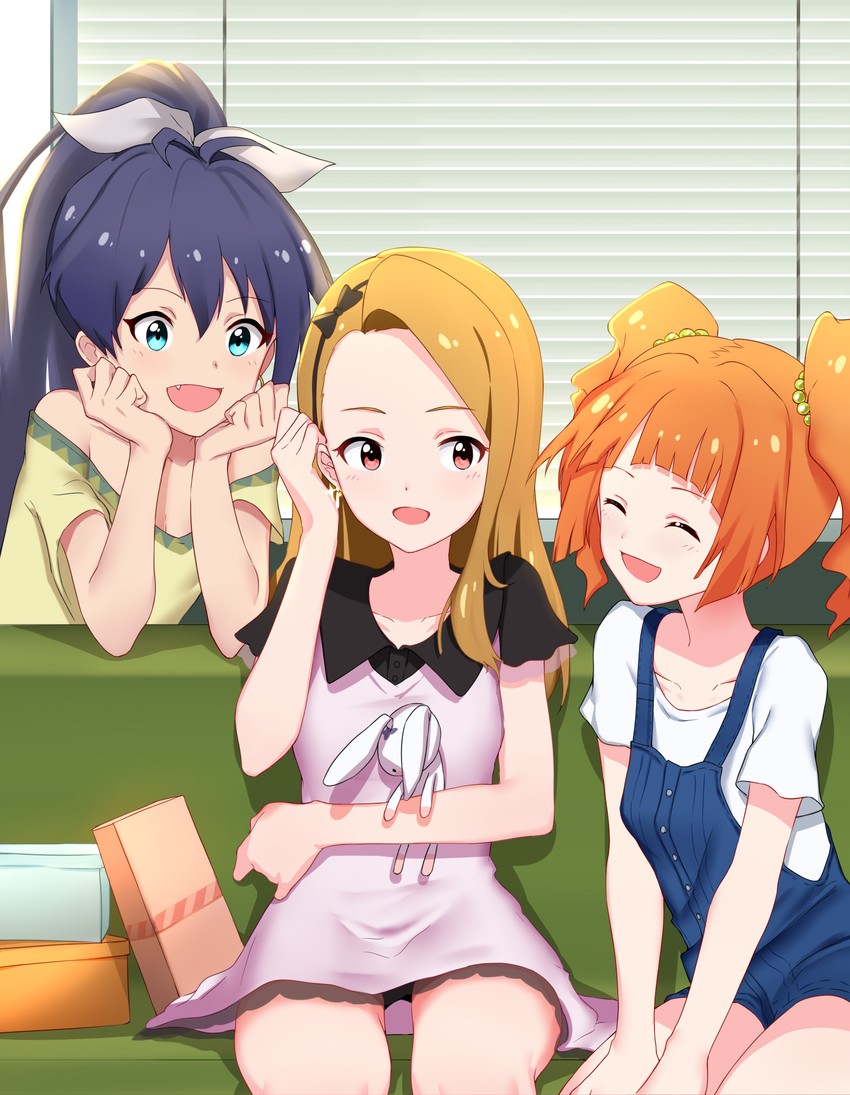 minase iori, ganaha hibiki, takatsuki yayoi, and usa-chan (idolmaster) drawn by taotao