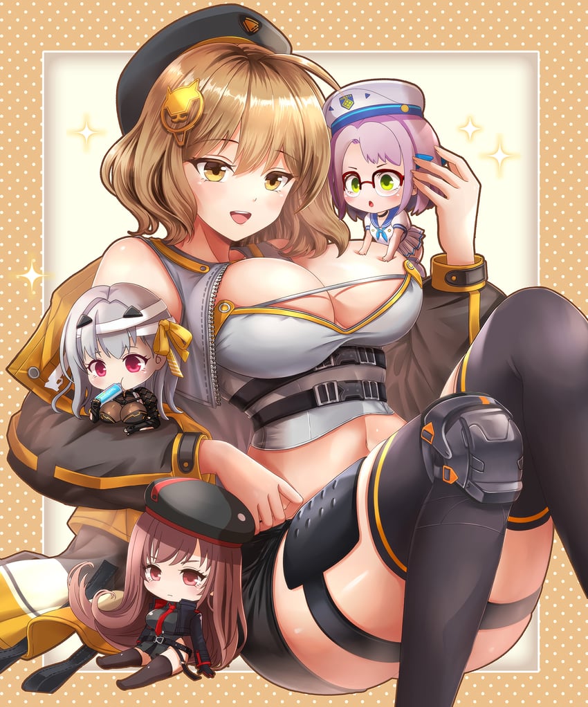 anis, rapi, neon, and modernia (goddess of victory: nikke) drawn by ajo_(rolan666)