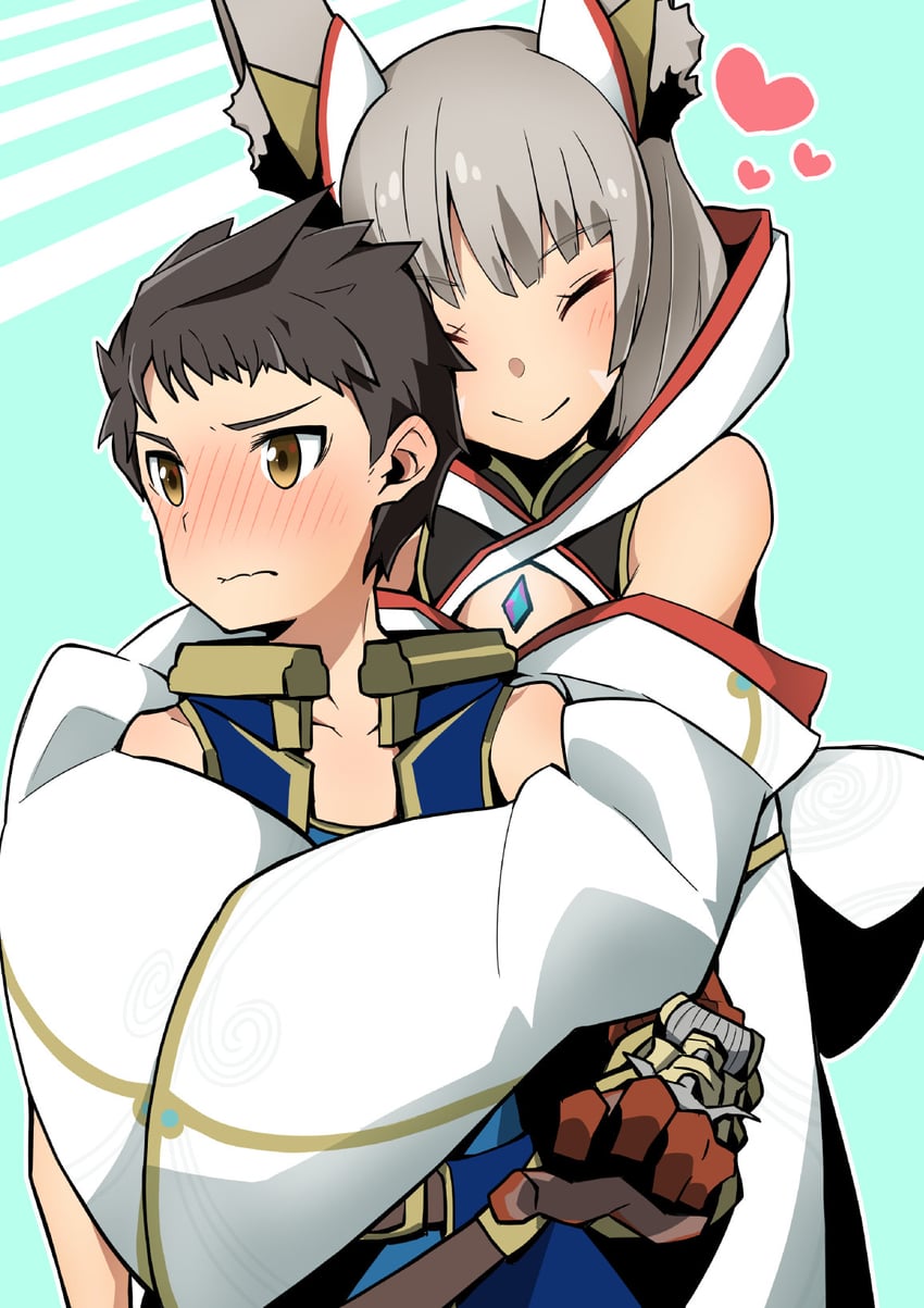nia and rex (xenoblade chronicles and 2 more) drawn by highena