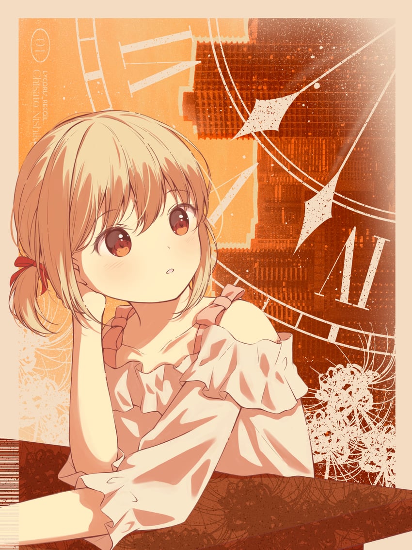 nishikigi chisato (lycoris recoil) drawn by awomomiji