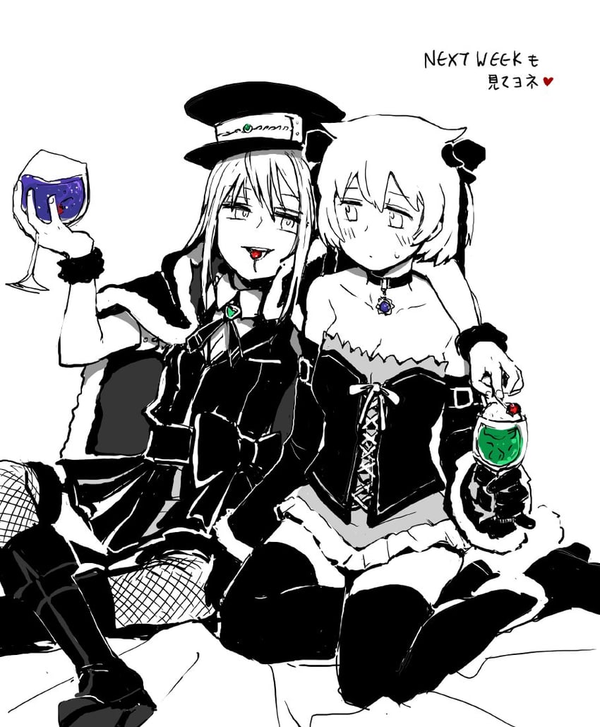 alina gray and azusa mifuyu (mahou shoujo madoka magica and 1 more) drawn by silverxp