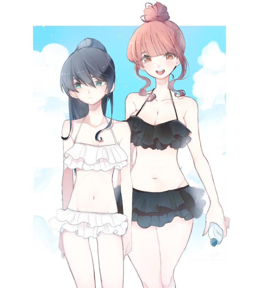 takebe saori and reizei mako (girls und panzer) drawn by tsunami_samemaru