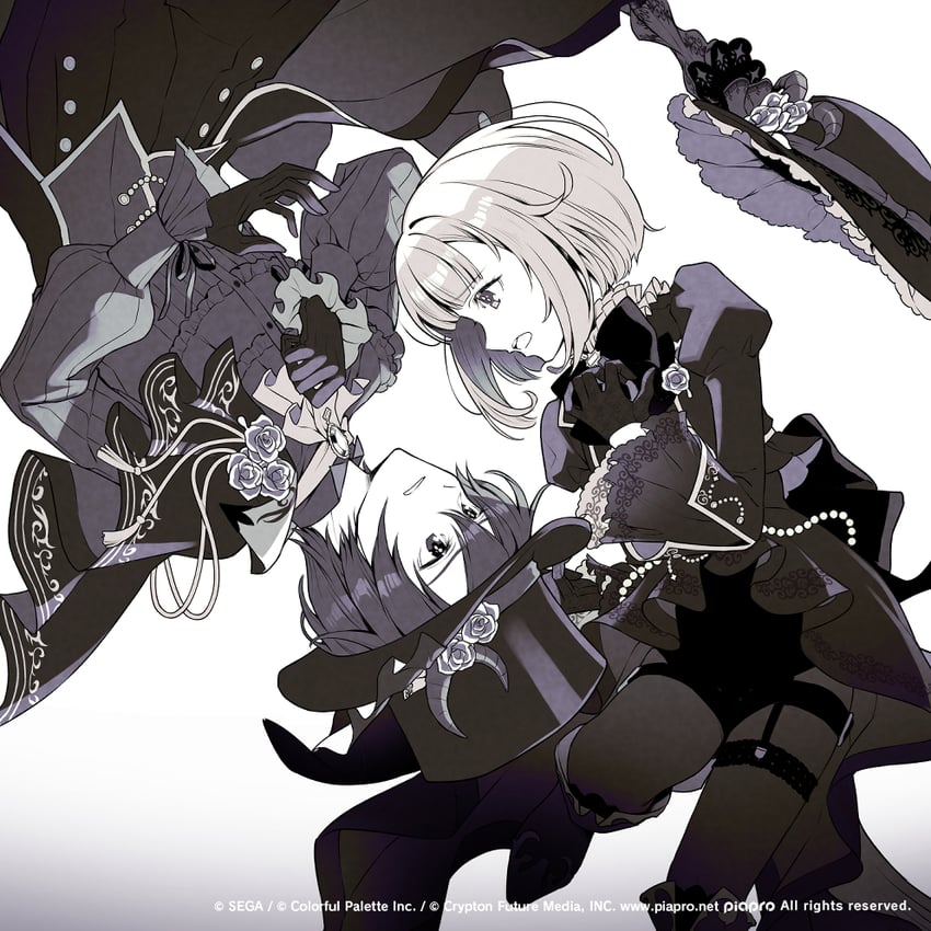 kaito and ootori emu (vocaloid and 1 more) drawn by cherico