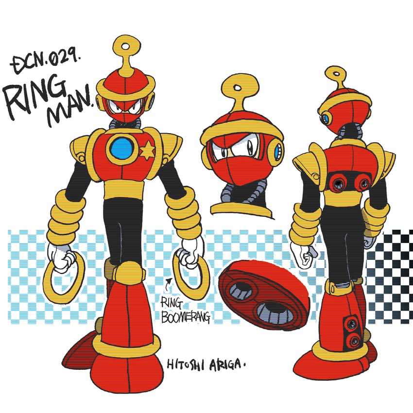 ring man (mega man and 2 more) drawn by ariga_hitoshi