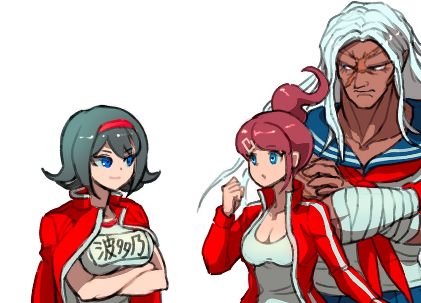 asahina aoi, ogami sakura, and hatano ayame (danganronpa and 3 more) drawn by youko-shima